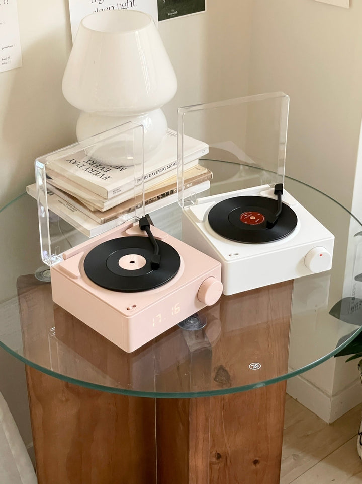 【新品未使用】Bluetooth付　スピーカー　ルームライト　レコード　ピンク 在庫あり Bluetoothスピーカー MUZEN Button 桜ピンク