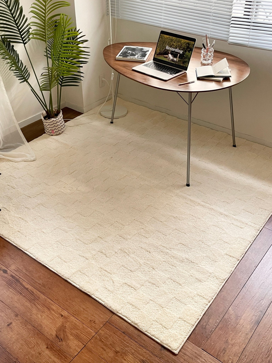【JOURNAL STANDARD】チェック柄厚手ラグ journal standard Furniture （ジャーナルスタンダード