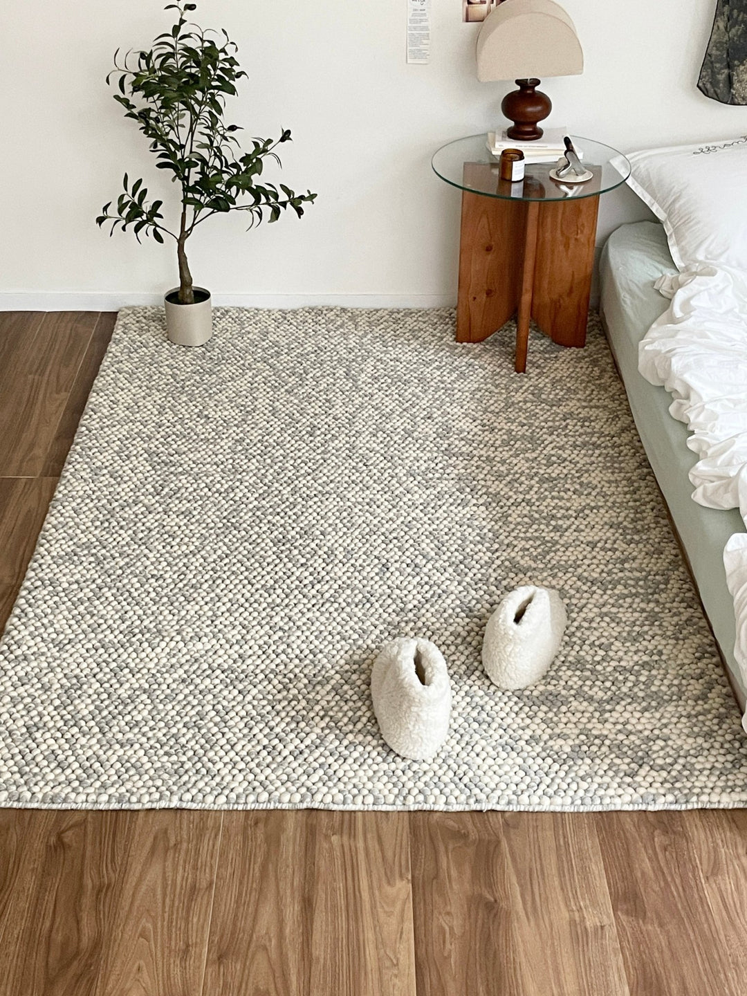 wooly ぽこぽこウールラグ｜おしゃれ カーペット 韓国インテリア