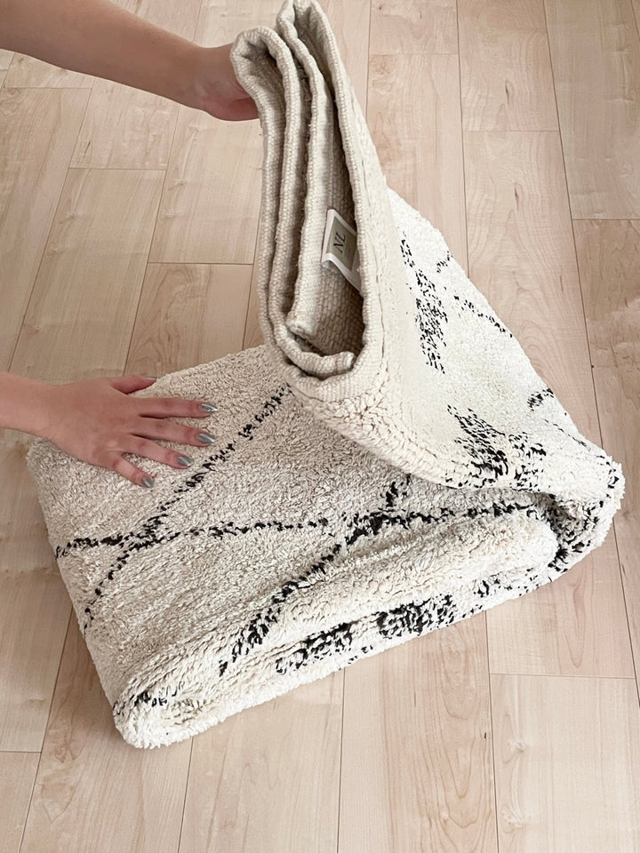 【売り切りセール】ハンドメイド カラフル モロッカンラグ 150 x 100cm 北欧 西海岸風 モロッコ ラグ カラフル 洗える おしゃれ 滑り