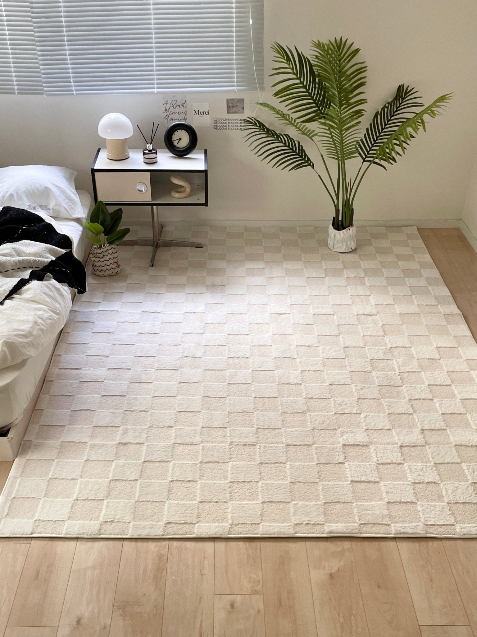 BR-4580-Little Rooms select-air rug ふわっと軽やか洗えるラグ check