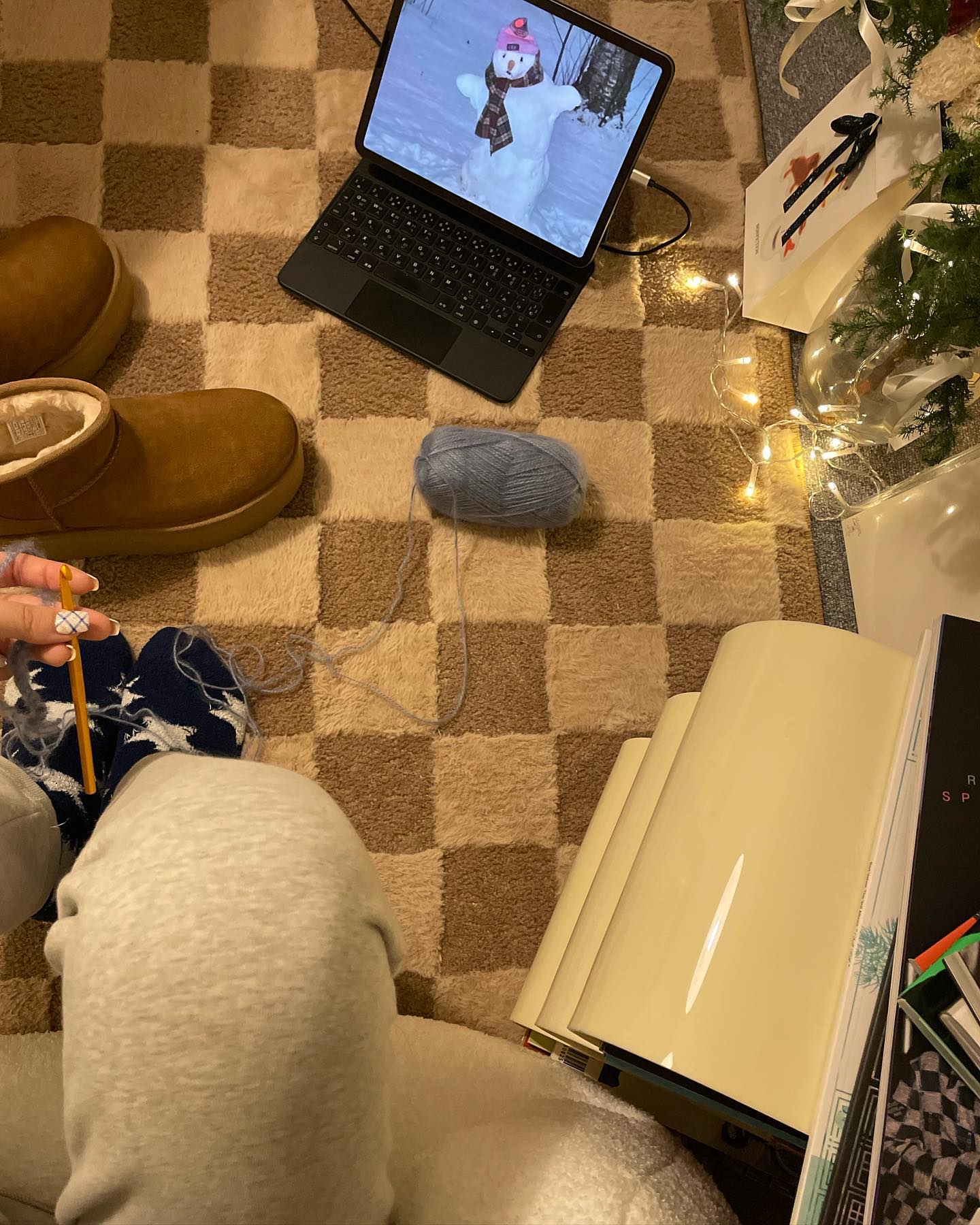BR-4584-Little Rooms select-air rug ふわっと軽やか洗えるラグ check
