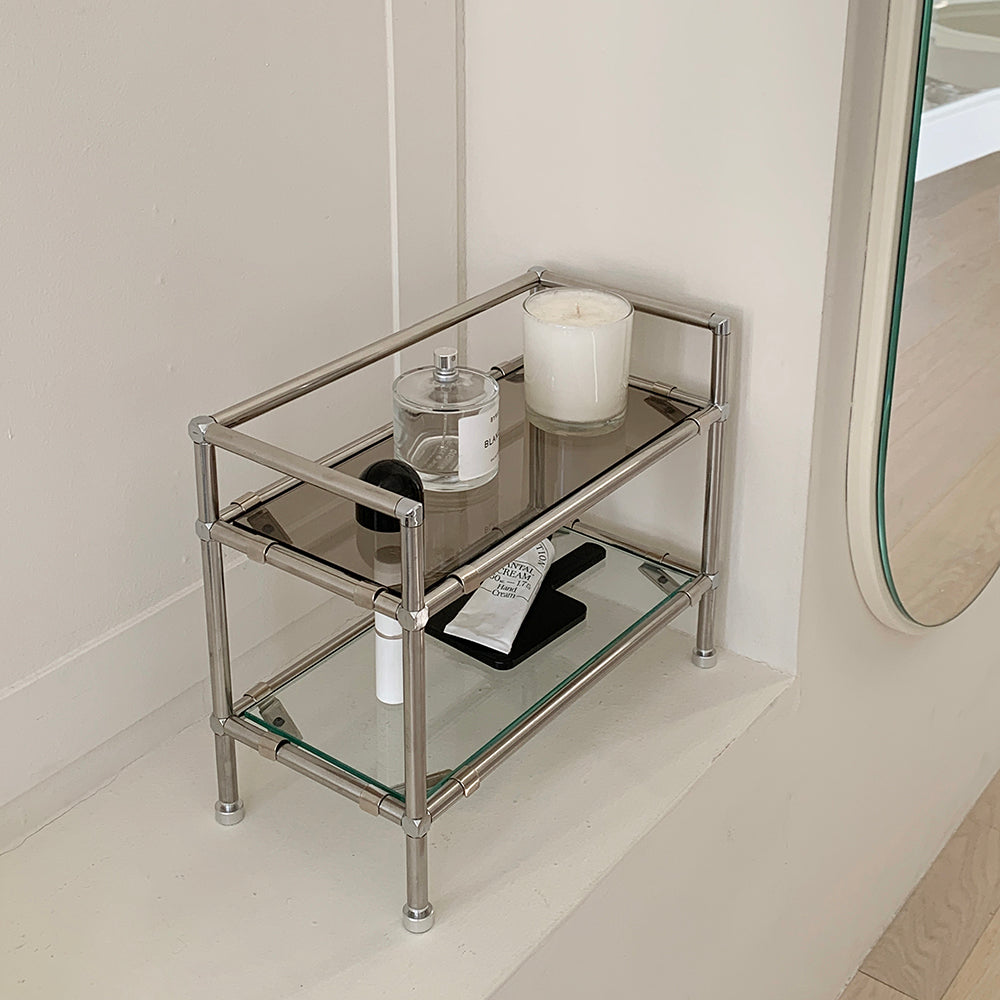 BR-3828-vamir-vamir ミニラック｜stainless modular 2-tier perfume organizer