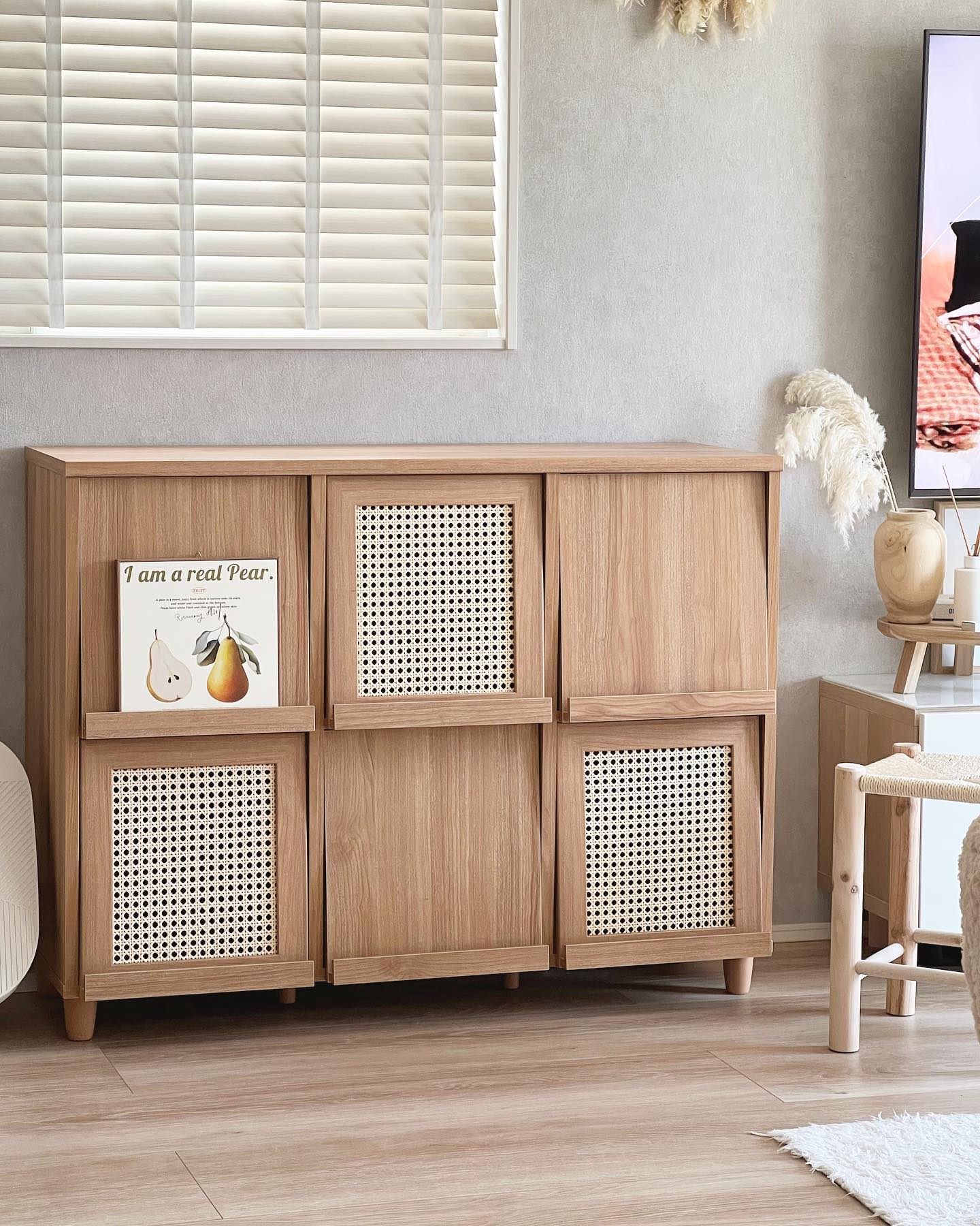BR-2568-MARKET B-MARKET B｜BENTAN 雑誌収納付きラタンチェスト 6扉