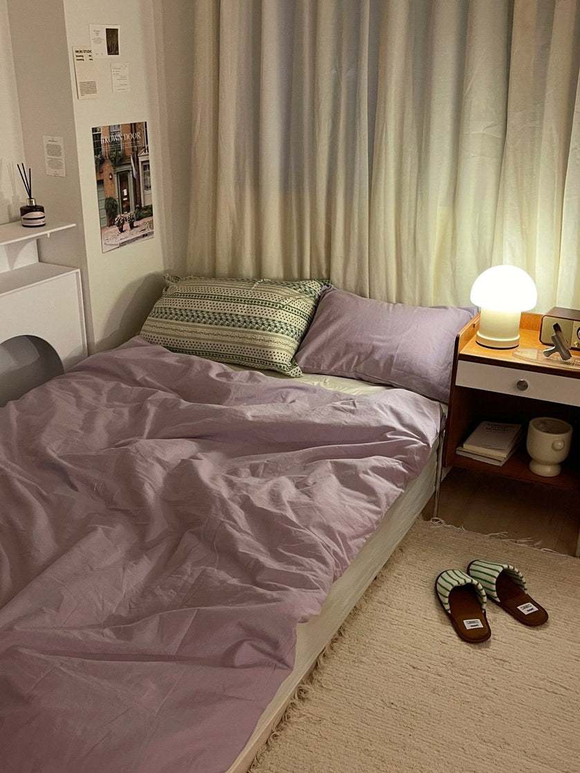 OR-2010-Little Rooms-リボン付き枕カバー｜plain pillow cover -pale color-
