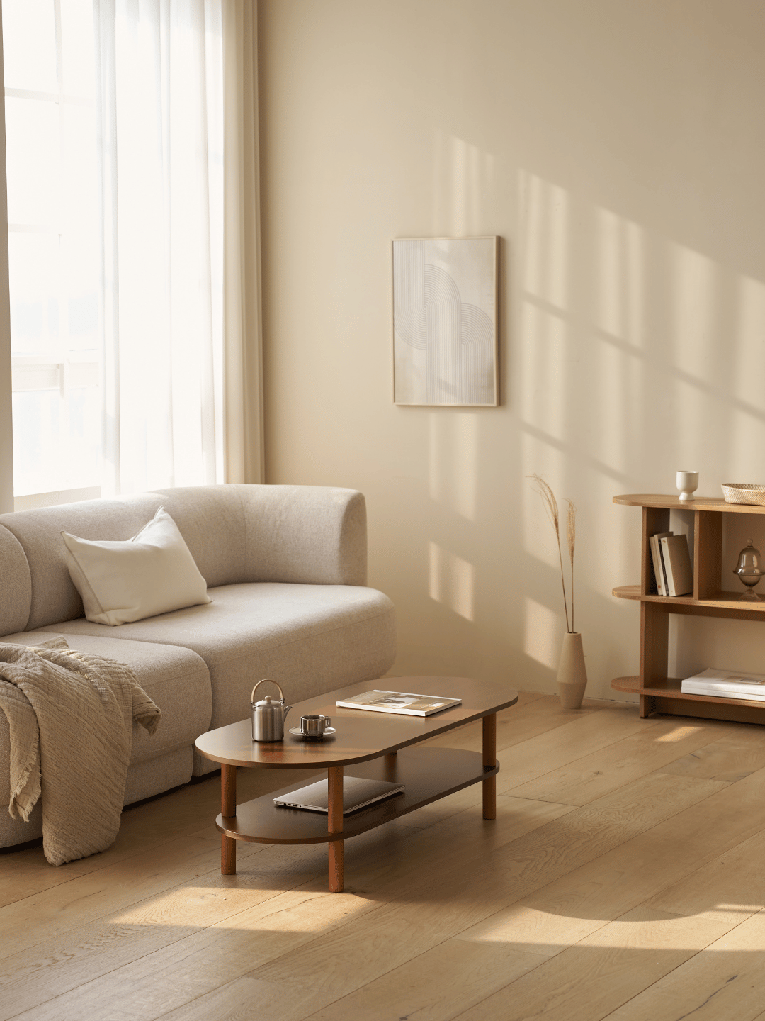 Roomnhome｜バルトレイヤードローテーブル ナチュラル 韓国インテリア