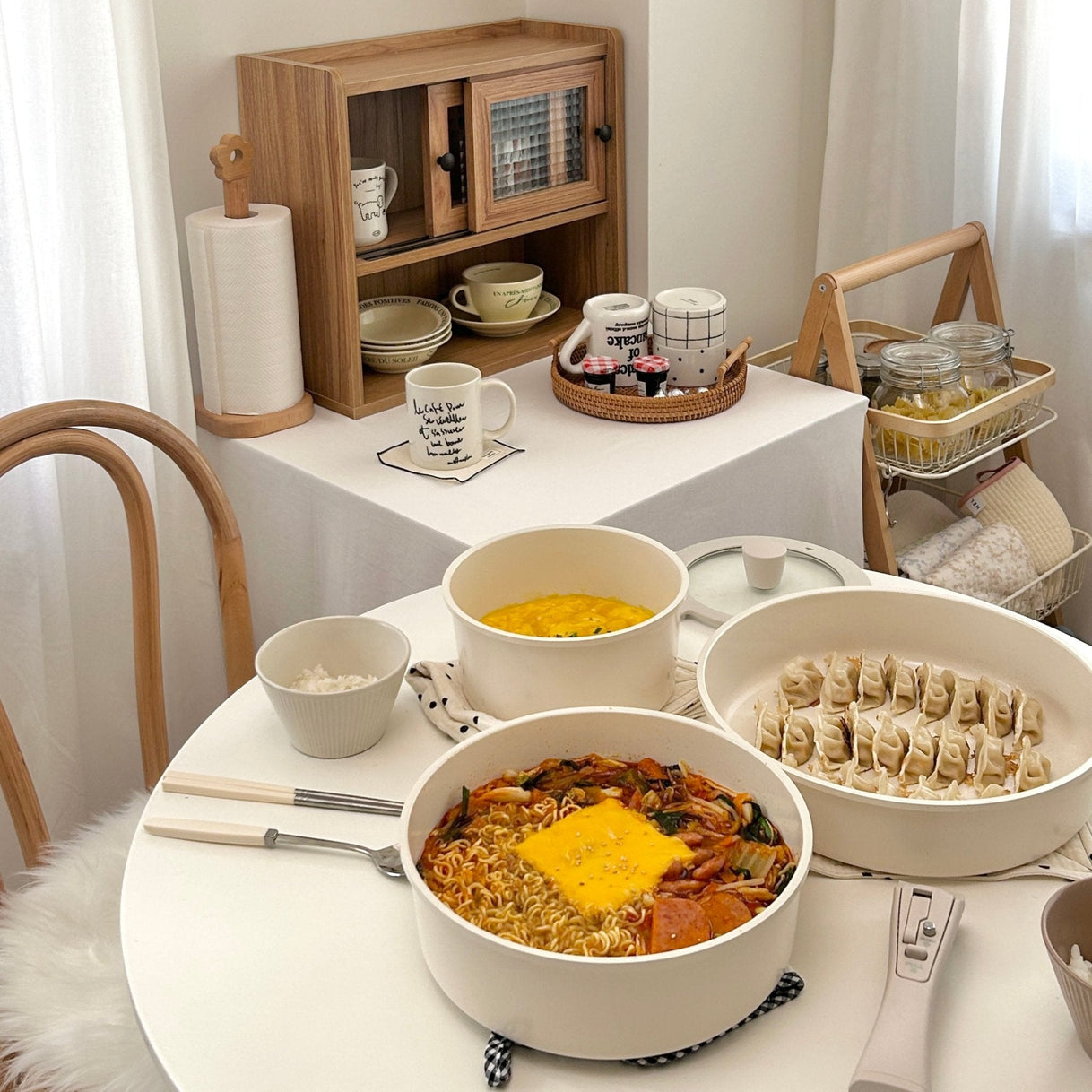 Roomnhome-Roomnhome｜取っ手が取れる鍋・フライパン5点セット IH対応