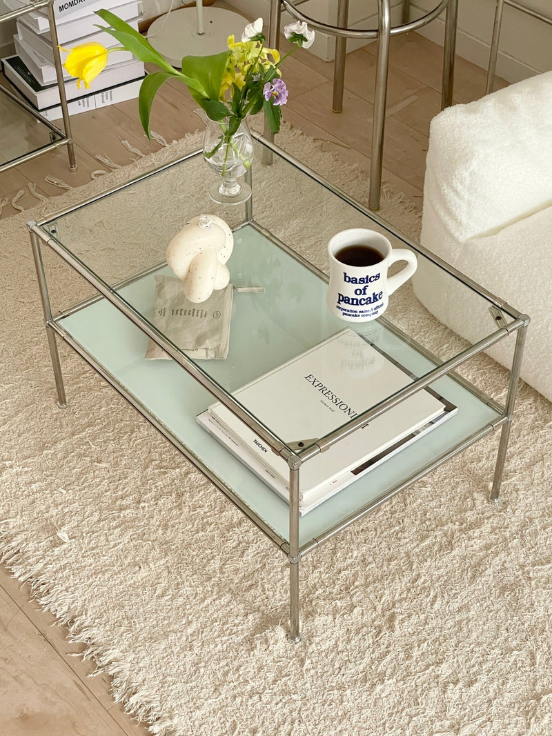BR-1418-vamir-vamir ローテーブル｜Stainless Modular 2tier Sofa Table S