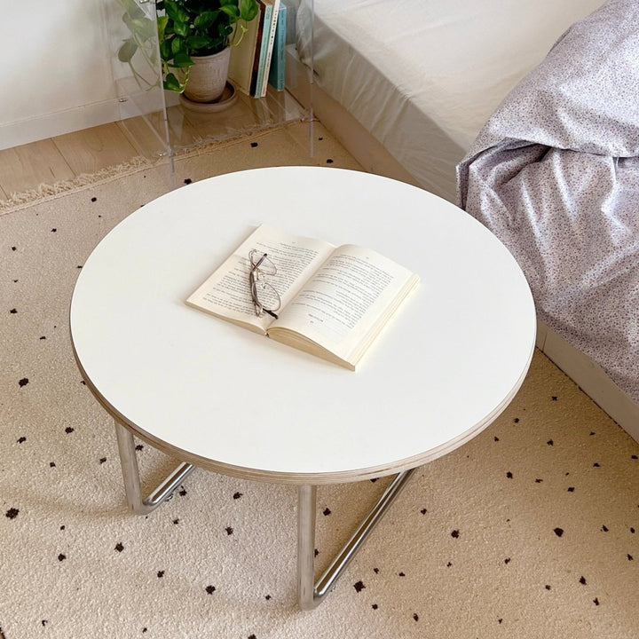 vamir ローテーブル｜Stainless Banding HPL Round Table｜韓国