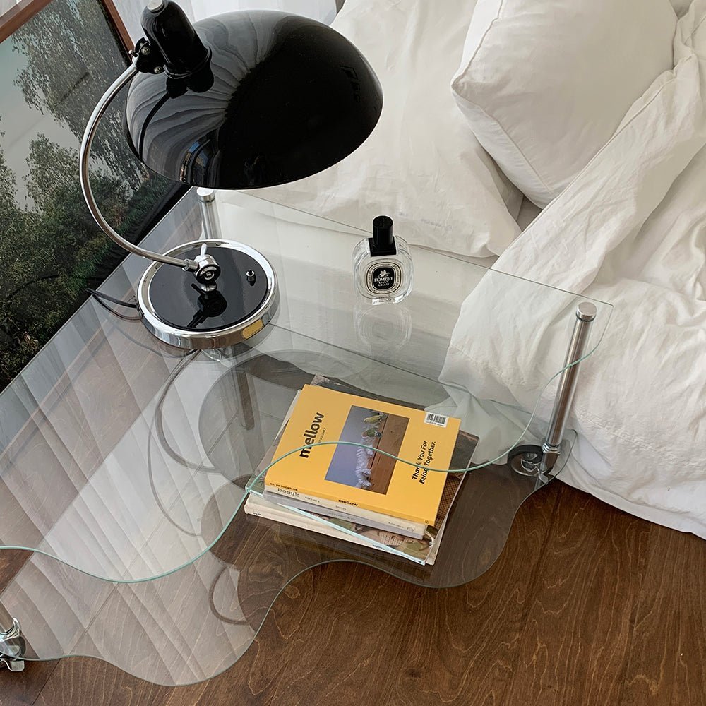 BR-2737-vamir-vamir テーブル｜wave glass trolley side table